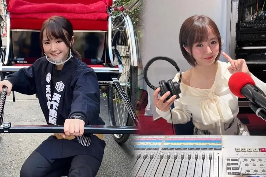 ラジオマイクから人力車へ　東京のDJと女性車夫の台頭
