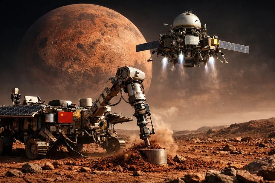 中国・天問3号、火星の土壌を2031年に地球へ　世界初のサンプル帰還へ