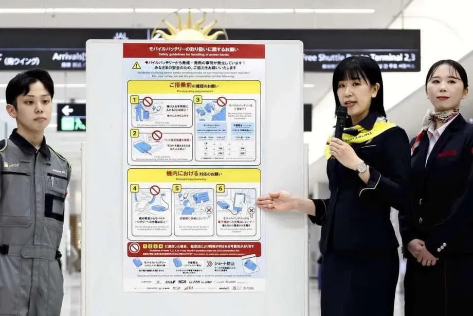 日本、2026年4月24日から航空機内でのモバイルバッテリー使用を禁止